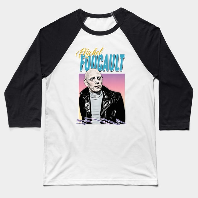 Michel Foucault / Philosopher Aesthetic Fan Design Baseball T-Shirt by DankFutura
